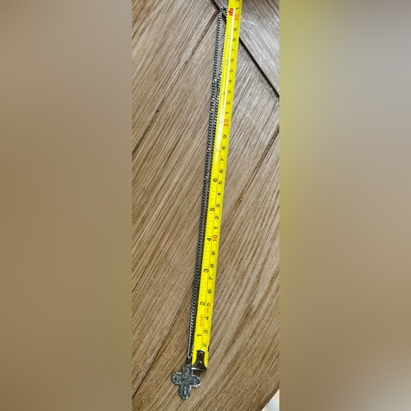 4 Way Cross Medal Stainless Steel 24” With Continuous Cuban Link Chain Necklace - Picture 5 of 16